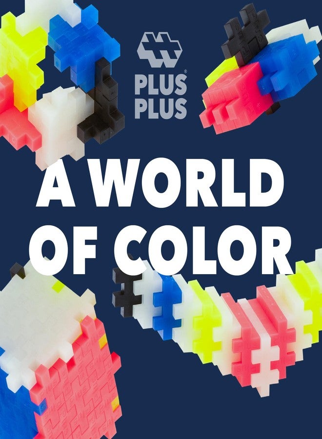 Plus-Plus Plus Plus 240 Piece Interlocking Building Blocks for Kids, Open Ended Connecting Toys, Stem Bin Classroom Mini Manipulatives - Glow in Dark Play Tube - Image 5